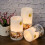 Eldnacele LED Kerzen mit Timerfunktion, Weihnachtsmann-Motiv, 3er Set 4