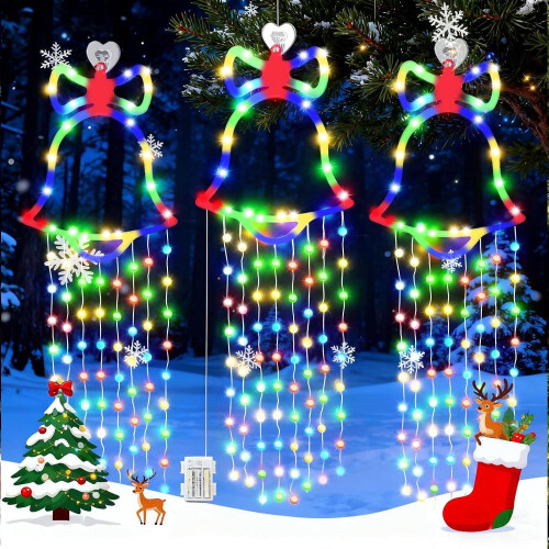 Flerfarget lys 100 LED-lys Vindusbelysning Jul, Juledekorasjon 1
