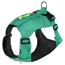 (Green,M)Dog Chest Harness With Reflective Stitching Nonadjustable Design For Walking Pet