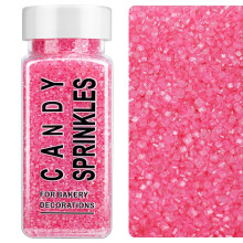 Sparkling Pink Sanding Sugar - 130g, Edible Sugar Crystals, Sprinkles Cake Decorations for Cookies, Cakes, Ice Cream & Cupcakes, Ideal for Birthday,