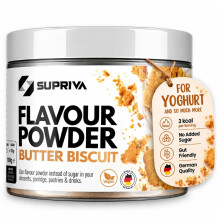 SUPRIVA Butter Biscuit Flavour Powder for Yoghurt, Low Calorie, 66 Servings
