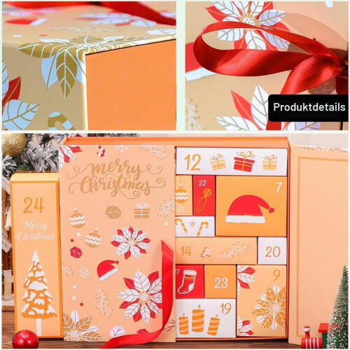 Ημερολόγιο Advent για γέμιση, κουτί αποθήκευσης Χριστουγέννων, κουτιά 2