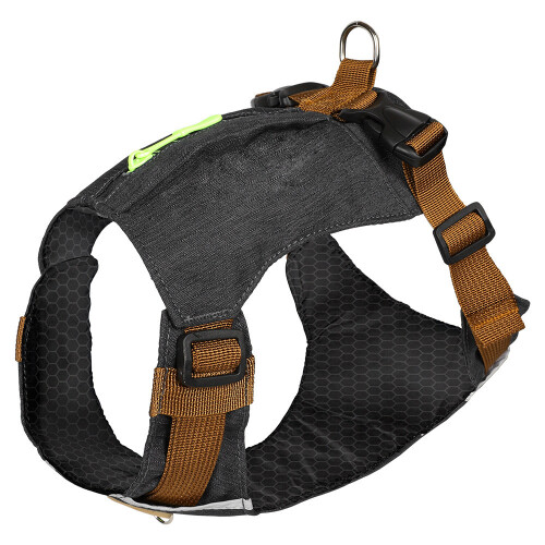 (Black,M)Dog Chest Harness With Reflective Stitching Nonadjustable Design For Walking Pet