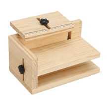 Soporte Ajustable de Madera para Etiquetar Botellas - Aplicador Manual para Artesanos, Producción Doméstica, Pequeños Negocios, Vino, Cerveza, DIY