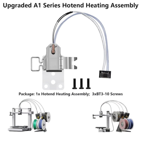 3Pcs Hotend Heating Assembly for  A1/A1  Ceramic Zirconia Insulation Base High-Temperature Resistant 1