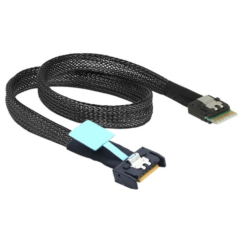 Gen5 MCIO Slimline SFF-8654 4i to SFF-8654 4i Server Data Cable Extender Cable 0.8m Cable Assemblies 2