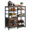 Costway Industrial Coffee Bar Table Station with Cabinet Buffet Sideboard 1