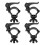4 Pcs Quick Release Stage Lighting Clamps,Heavy Duty Aluminum Truss Clamp Hook, Light Mount Lock Fits 32-35mm 2