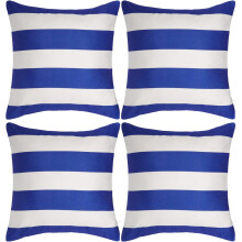 tiggell conjunto de 4 capas de almofada impermeáveis, 45x45 cm, azul e branco, para exterior e jardim