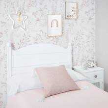Bainba cabeceira infantil esfera, branco, para camas de 90 cm