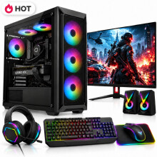 Fast Gaming Intel Core i5 PC Bundle with 16GB RAM, NVIDIA GT730 4GB Graphics, 128GB SSD + 1TB HDD, Windows 10 Pro, Keyboard, Mouse, Monitor & Speakers