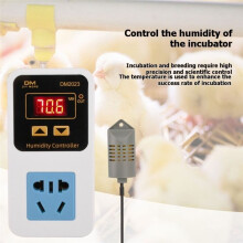 DM2023 Digitaler Feuchtigkeitsregler, Intelligente Feuchtigkeitsregelung, Steckdose, AC 110-220 V, 10 A, 1500 W, Hygrostatschalter, EU-Stecker