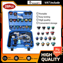 Podofo Kit de Test de Pression et Remplissage de Liquide de Refroidissement, 28 Pièces, Universel pour Voiture et Camion