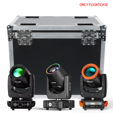 Yiflamefly vliegkoffer, voor 2x 230W moving head lights, zwart, zware flightcase met wielen