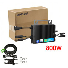 SUKFLOW Micro-onduleur solaire double MPPT, Exportation zéro, 800W Inverter, 16-60V, 230 V, IP67, Wi-Fi
