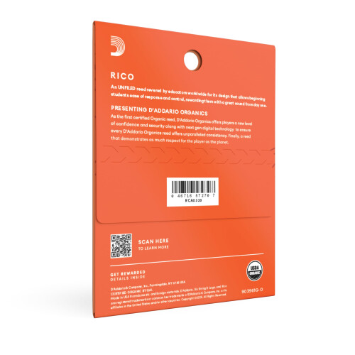 Rico by D'Addario Bb Clarinet Reeds, Strength 2, 3-pack 1
