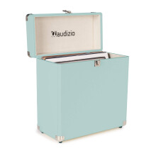 Audizio RC32 Vinyl Record Storage Case, Holds 30-35 LPs, Blue