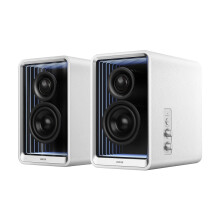 Edifier QR65 RGB Light Desktop Active Monitor, 70W RMS, Hi-Res Audio, White