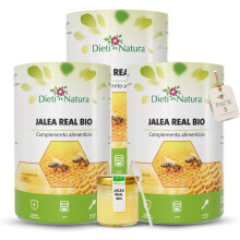 Dieti Natura conjunto de 3 frascos de Jalea Real Fresca BIO 30g, com Própolis, Vitamina D3 e K2