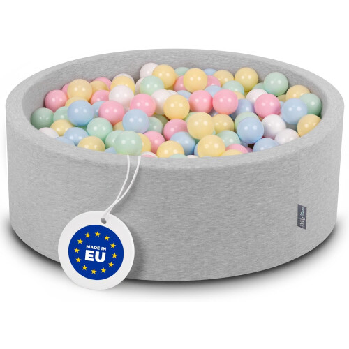 KiddyMoon piscina de bolas, 90x30cm, 200 bolas de 7cm, para crianças