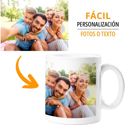 Onlineprint caneca personalizada, cerâmica, branco, 325 ml, para café e chá 1