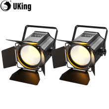 U'King LED COB Par lamp, 200W, warm en koud wit, DMX podiumverlichting voor feesten en concerten