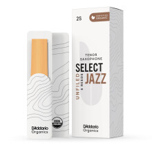 D'Addario Organic Select Jazz Unfiled Tenor Sax Reeds 2 Soft, 5-Pack