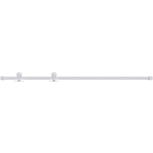 vidaXL conjunto de ferragens para portas de correr, aço, branco, 183 cm