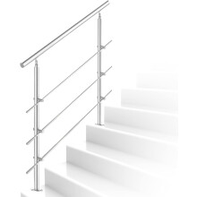 Ikodm corrimão para escadas, aço inoxidável, 100 cm, 42 mm de diâmetro, interior e exterior