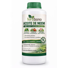 FERTIBONO Óleo de Neem, 100% Puro, 1 L, Prensado a Frio, Multiusos para Plantas, Horta e Jardim