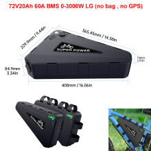 UPP ebike-batterij, 72V 20Ah, 0-3000W, waterdicht met BMS voor elektrische fiets