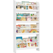 FOREHILL estante infantil de parede, madeira, branco, 4 prateleiras para livros e brinquedos