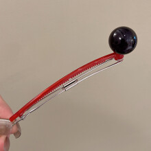(BlackBead)Trendy Koreaninspired Flower Hair Clip For Women With Elegant Back Hair Accessories Styling