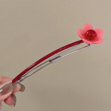(PinkFlower)Trendy Koreaninspired Flower Hair Clip For Women With Elegant Back Hair Accessories Styling