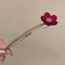 (RedFlower)Trendy Koreaninspired Flower Hair Clip For Women With Elegant Back Hair Accessories Styling