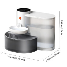 Smart Pet waterfontein, 3L, draadloos, filterloos, automatische drinkdispenser voor katten en kleine honden