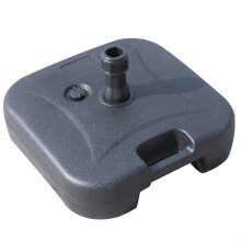 Outsunny parasolvoet, zwart, HDPE, geschikt voor masten van 38 mm, voor tuin en terras