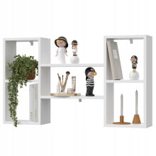 EstiloHome Wandregal NEXO 102 x 60 cm Weiß – Bücherregal zum Aufhängen, 18 mm Platten, bis 20 kg