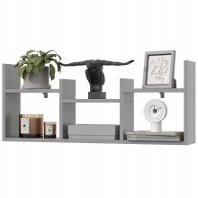EstiloHome Wandregal FILO 97 x 40 cm Grau – Hängeregal für Bücher und Deko, 18 mm Platten, bis 10 kg