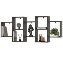 EstiloHome Wandregal ZENDA 160 x 65 cm Wenge – Hängeregal für Bücher und Deko, 18 mm Platten, bis 20 kg
