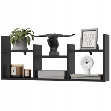 EstiloHome Wandregal FILO 97 x 40 cm Schwarz – Hängeregal für Bücher und Deko, 18 mm Platten, bis 10 kg
