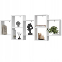 EstiloHome Wandregal ZENDA 160 x 65 cm Weiß – Hängeregal für Bücher und Deko, 18 mm Platten, bis 20 kg