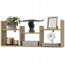 EstiloHome Wandregal FILO 97 x 40 cm Eiche Artisan – Hängeregal für Bücher und Deko, 18 mm Platten, bis 10 kg