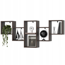 EstiloHome Wandregal NOVA 160 x 66 cm Wenge – Hängeregal für Bücher und Deko, 18 mm Platten, bis 20 kg
