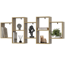EstiloHome Wandregal ZENDA 160 x 65 cm Eiche Artisan – Hängeregal für Bücher und Deko, 18 mm Platten, bis 20 kg