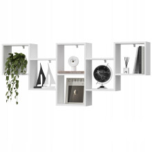 EstiloHome Wandregal NOVA 160 x 66 cm Weiß – Hängeregal für Bücher und Deko, 18 mm Platten, bis 20 kg
