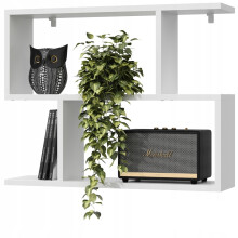 EstiloHome Wandregal VELA 70 x 55 cm Weiß – Bücherregal zum Aufhängen, 18 mm Platten, bis 10 kg