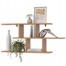 EstiloHome Wandregal LINEA 100 x 45 cm Erle – Hängeregal für Bücher und Deko, 18 mm Platten, bis 10 kg