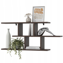 EstiloHome Wandregal LINEA 100 x 45 cm Wenge – Hängeregal für Bücher und Deko, 18 mm Platten, bis 10 kg