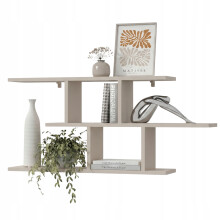 EstiloHome Wandregal LINEA 100 x 45 cm Kaschmir – Hängeregal für Bücher und Deko, 18 mm Platten, bis 10 kg